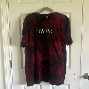 NWOT Kevin Hart Tour 2023 Red and Black Tie Dye Tshirt Size Large